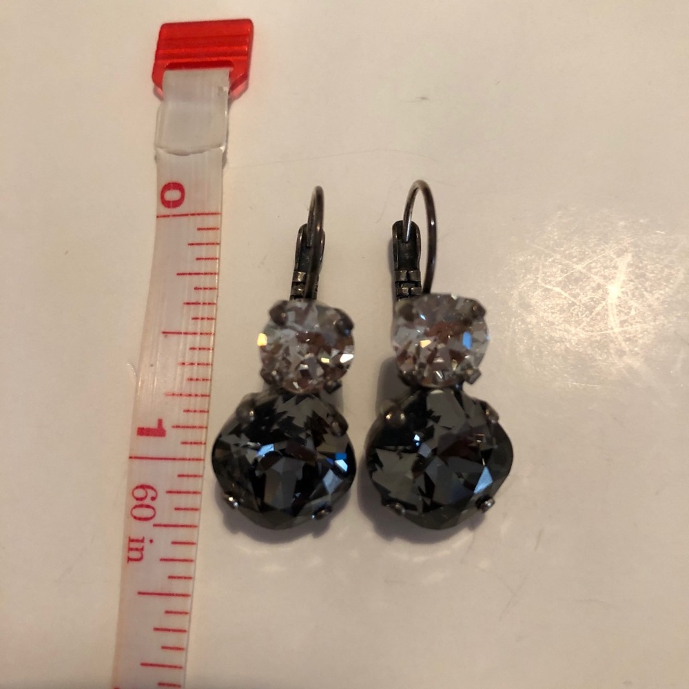 Two stone dangle earrings - Picture 6 of 8